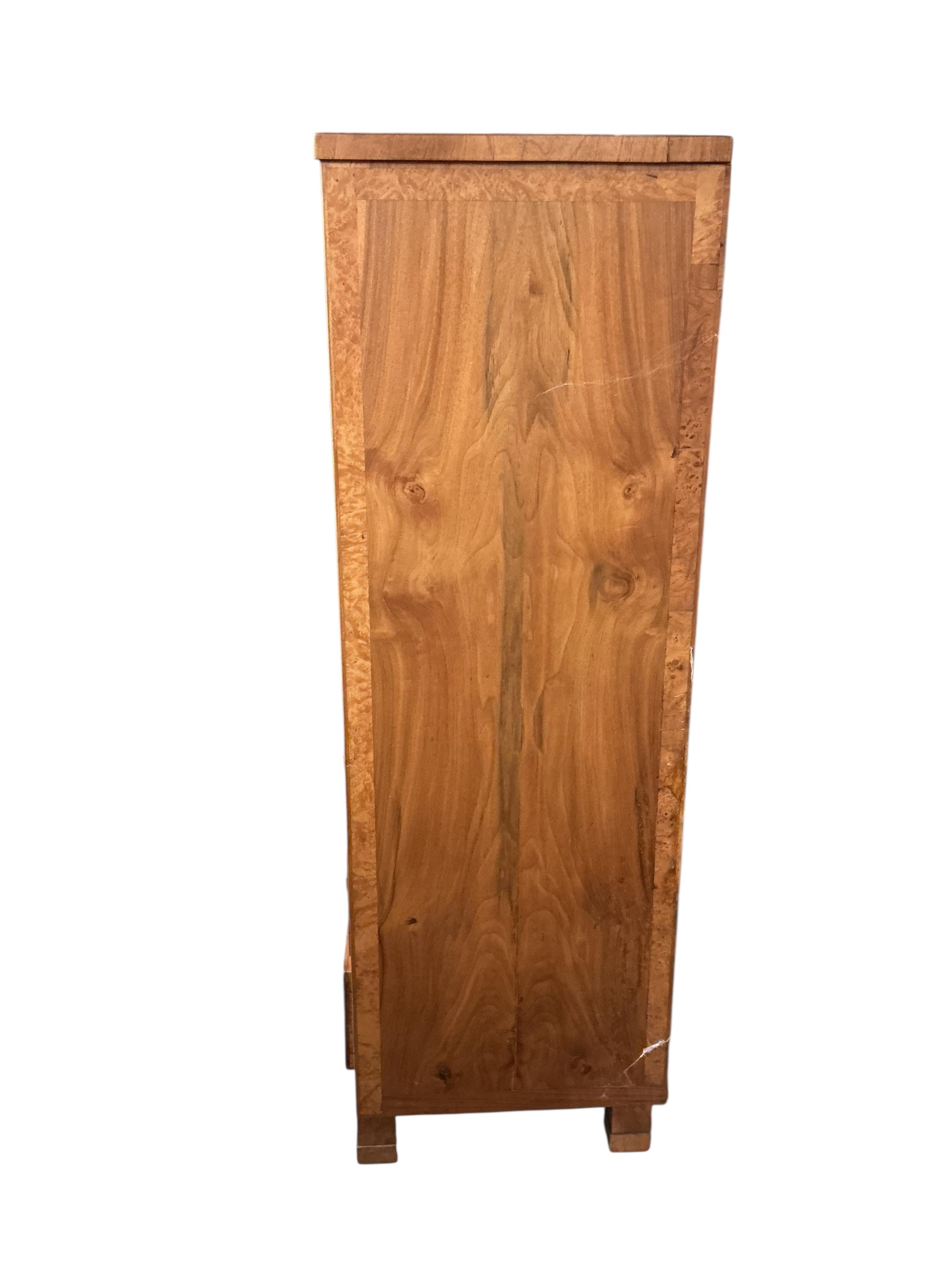 A 19th century Swedish walnut secretaire abattant, width 97cm, depth 45cm, height 136cm